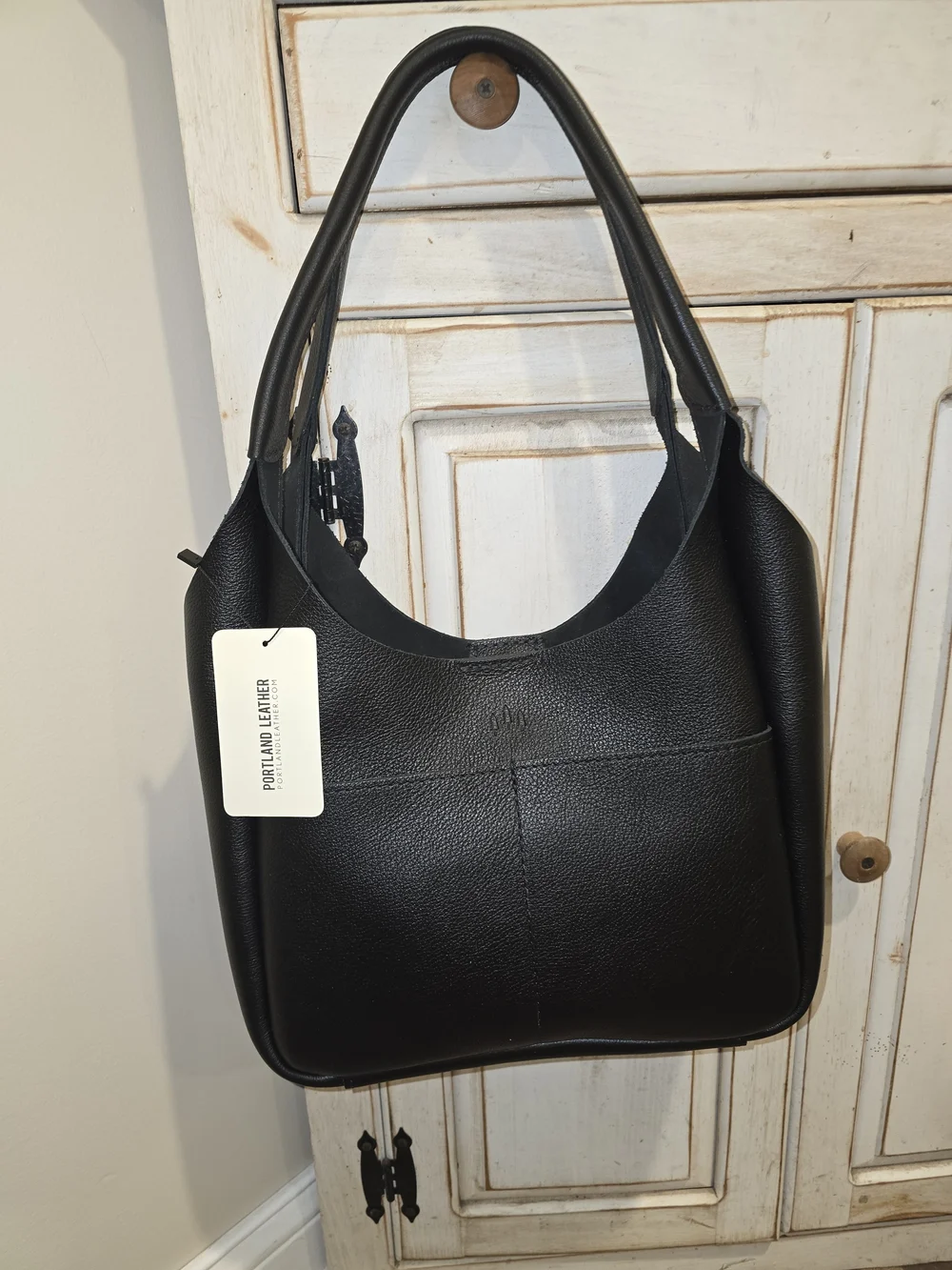 Portland Leather Large Madison In Pebbled Black